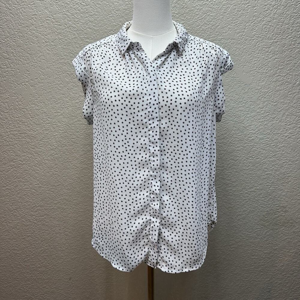 Philosophy Button Up Shirt Semi-Sheer Lightweight Women's 8 Size S